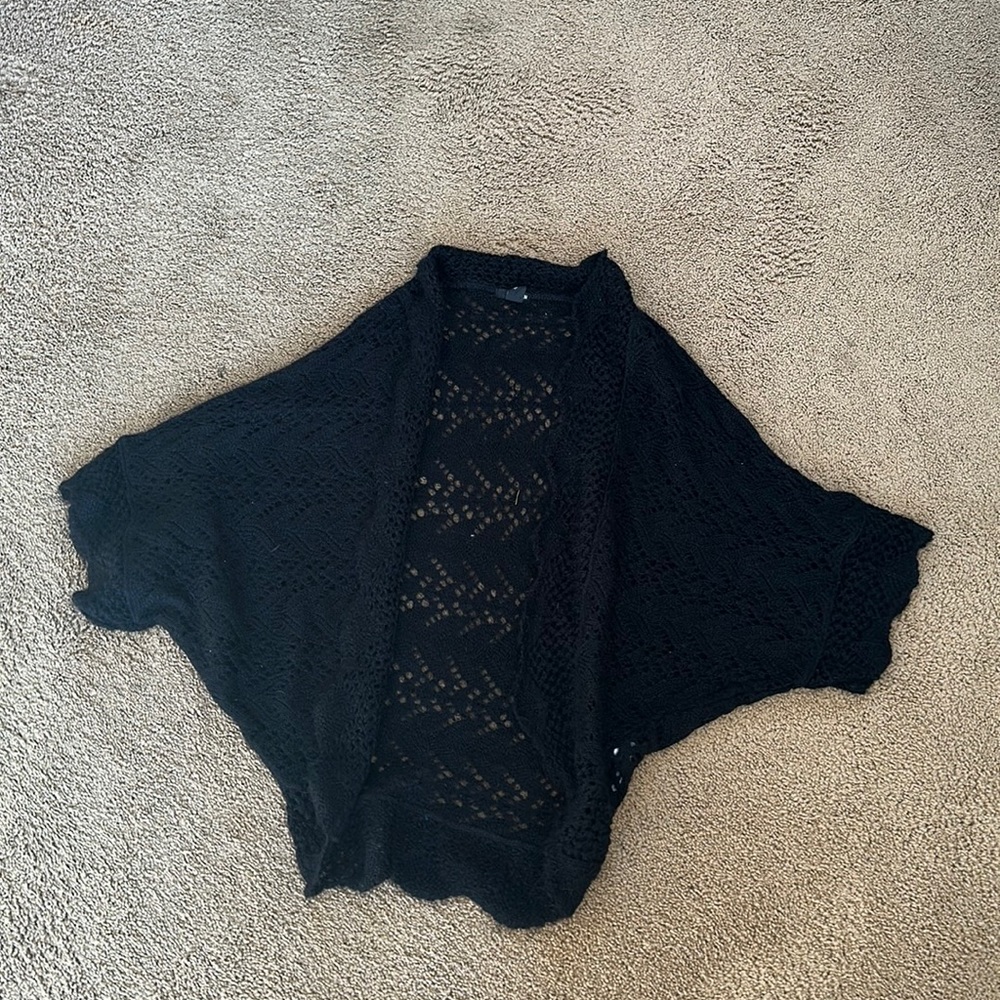 Black crochet H&M sweater